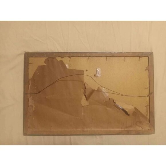 Antique 1927 Theo Lithograph “Call of the Night Elk” – Framed Art Framed Decor - Picture 3 of 3